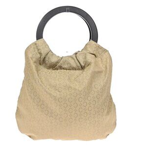 CELINE Logo C Macadam Hand Tote Bag Canvas Leather Beige Brown Italy 61YH694